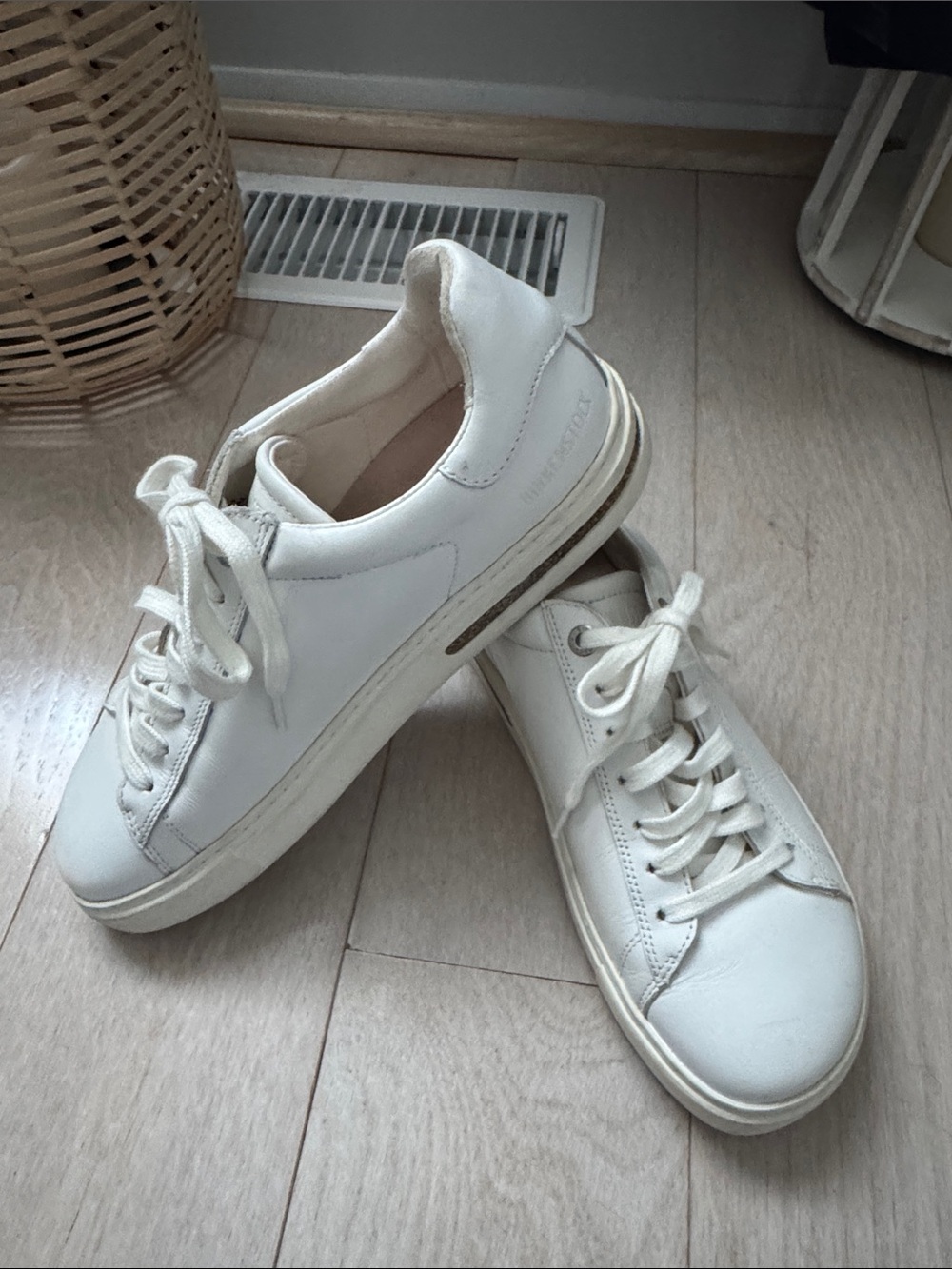 Birkenstock White Leather Sneakers